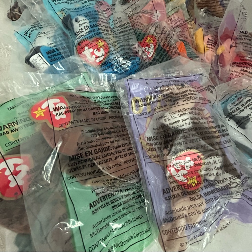 90s McDonald's 24 Ty Teenie Beanie Babies 1 to 12 complete 2 SET LOT vintage - Picture 12 of 14